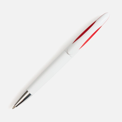 Ручка шариковая Nave, белая с красным Ручка шариковая Nave, белая с красным
