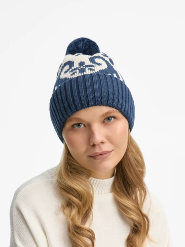 Шапка Wintertude, синяя с белым Шапка Wintertude, синяя с белым