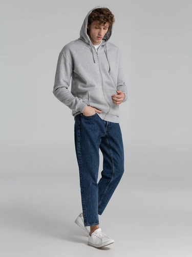 Толстовка на молнии с капюшоном Unit Siverga Heavy, серый меланж Толстовка на молнии с капюшоном Unit Siverga Heavy, серый меланж