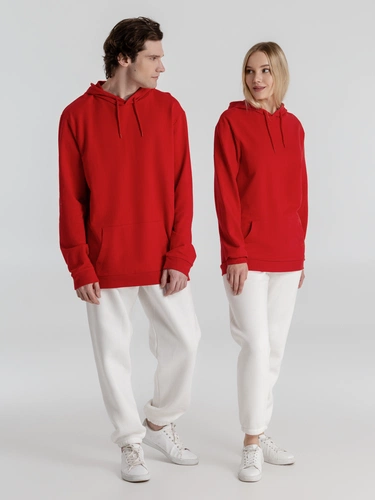 Толстовка с капюшоном унисекс Hoodie, красная Толстовка с капюшоном унисекс Hoodie, красная