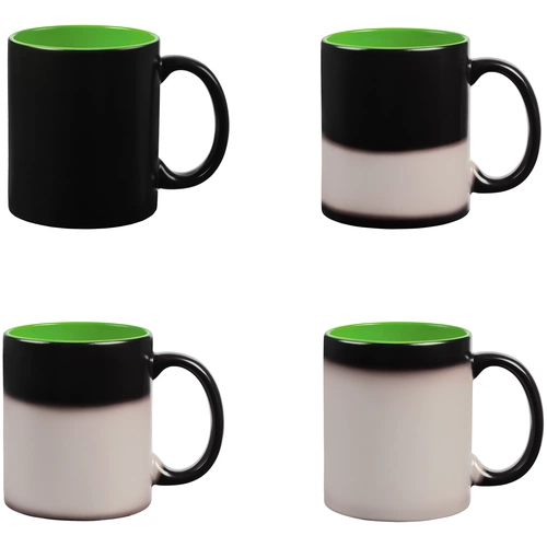 Кружка-хамелеон On Display, матовая, черная с зеленым Кружка-хамелеон On Display, матовая, черная с зеленым