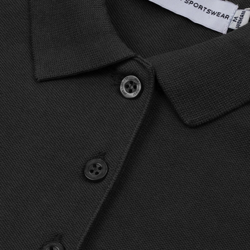 Рубашка поло женская Neptune, черная Рубашка поло женская Neptune, черная