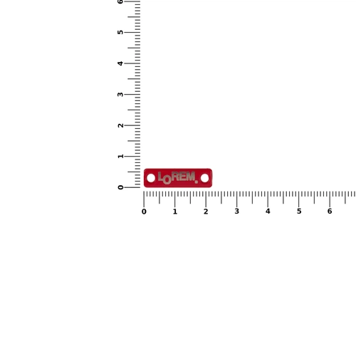 Шильдик металлический Alfa Liten, красный Шильдик металлический Alfa Liten, красный