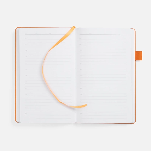 Ежедневник White Shall, недатированный, бело-оранжевый Ежедневник White Shall, недатированный, бело-оранжевый
