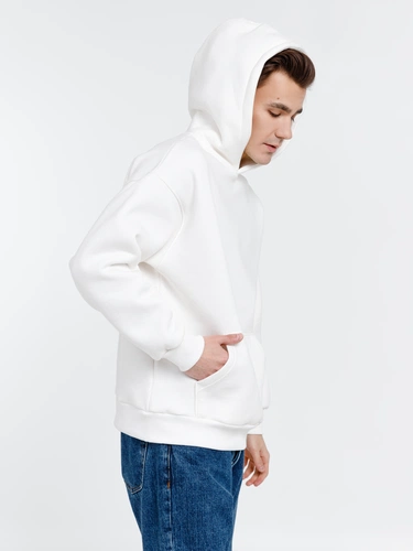 Худи оверсайз унисекс Go Easy, молочно-белое Худи оверсайз унисекс Go Easy, молочно-белое