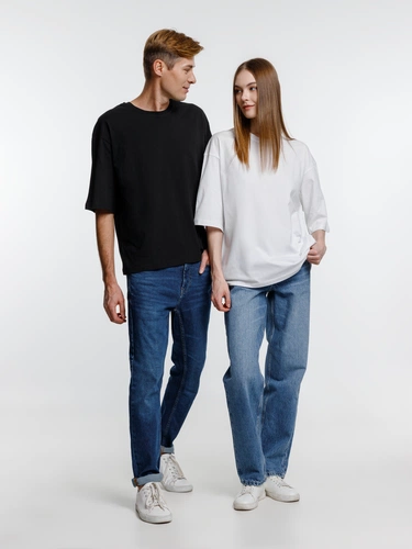 Футболка оверсайз унисекс Base Space, черная Футболка оверсайз унисекс Base Space, черная