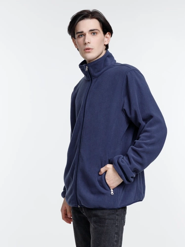 Куртка флисовая унисекс Nesse, темно-синяя Куртка флисовая унисекс Nesse, темно-синяя