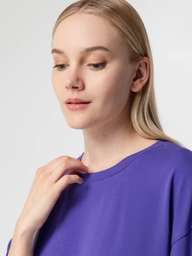 Футболка унисекс оверсайз Street Vibes, фиолетовая Футболка унисекс оверсайз Street Vibes, фиолетовая