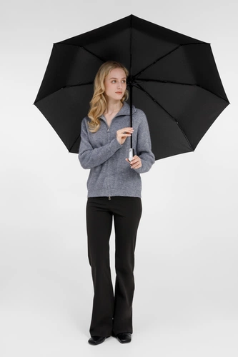 Зонт складной Fiber, черный Зонт складной Fiber, черный