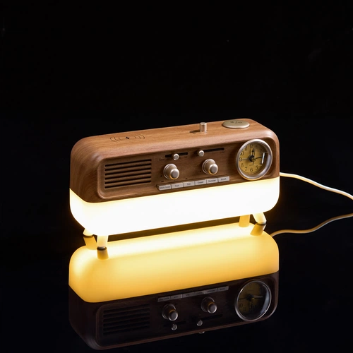 Bluetooth-колонка с беспроводной зарядкой, часами и подсветкой Multiverse, ver.2 Bluetooth-колонка с беспроводной зарядкой, часами и подсветкой Multiverse, ver.2