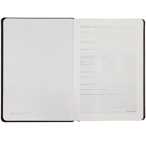 Ежедневник Alanis, недатированный, черный с красным Ежедневник Alanis, недатированный, черный с красным