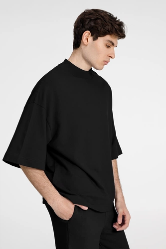 Футболка оверсайз унисекс T9, черная Футболка оверсайз унисекс T9, черная