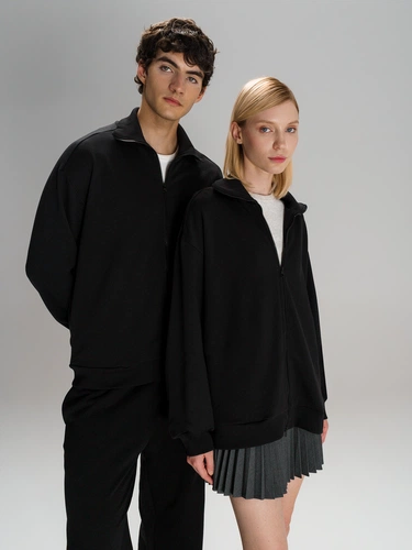 Толстовка унисекс Neofit, черная Толстовка унисекс Neofit, черная