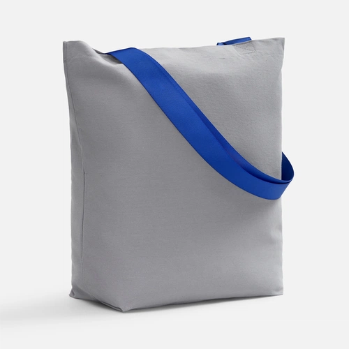 Шопер B5, серый с широкими синими ручками Шопер B5, серый с широкими синими ручками