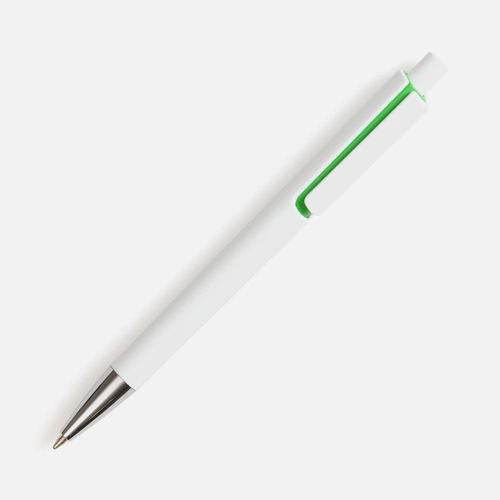 Ручка шариковая Dominanta, белая с зеленым Ручка шариковая Dominanta, белая с зеленым