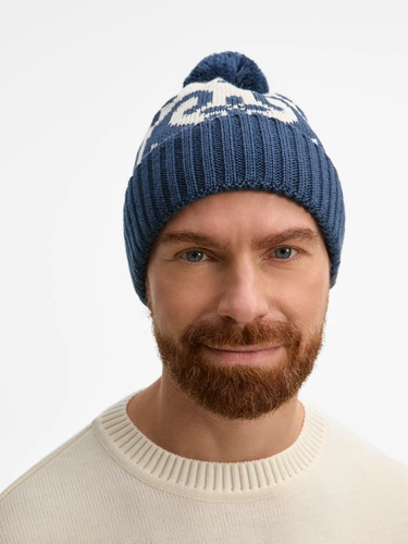 Шапка Wintertude, синяя с белым Шапка Wintertude, синяя с белым