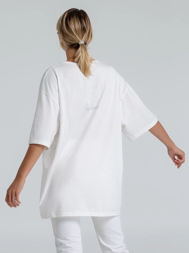 Футболка оверсайз «Чистая соль», молочно-белая Футболка оверсайз «Чистая соль», молочно-белая