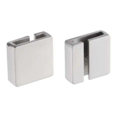 Квадратный шильдик на резинку Direct, матовый серебристый Квадратный шильдик на резинку Direct, матовый серебристый