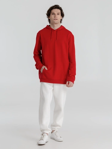 Толстовка с капюшоном унисекс Hoodie, красная Толстовка с капюшоном унисекс Hoodie, красная