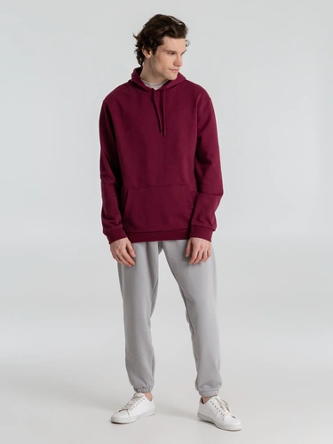 Толстовка с капюшоном унисекс Hoodie, бордовая Толстовка с капюшоном унисекс Hoodie, бордовая