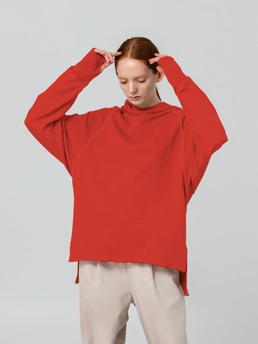 Худи унисекс Vozduh 1.0, красное Худи унисекс Vozduh 1.0, красное