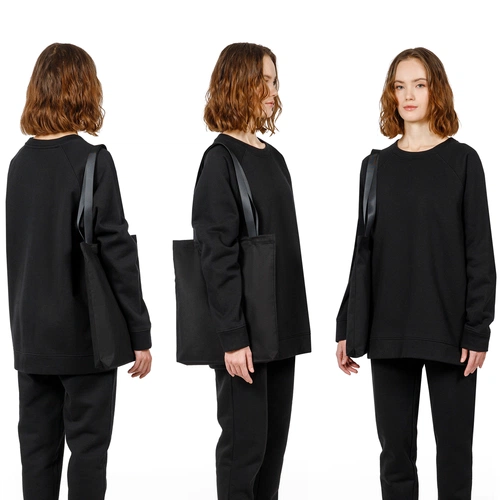 Шопер B4, черный с черными ручками Шопер B4, черный с черными ручками