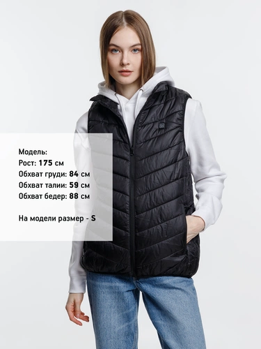 Жилет с подогревом Thermalli Valmorel, черный Жилет с подогревом Thermalli Valmorel, черный