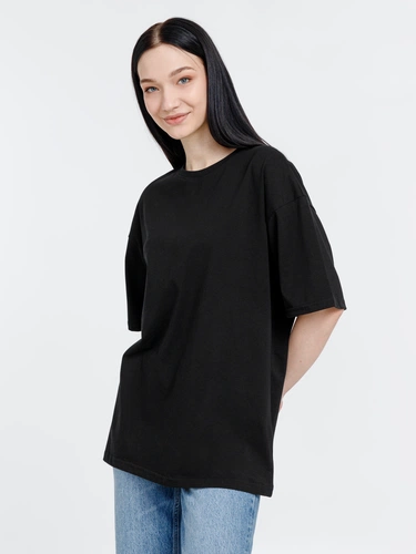 Футболка оверсайз унисекс Big Haul, черная Футболка оверсайз унисекс Big Haul, черная