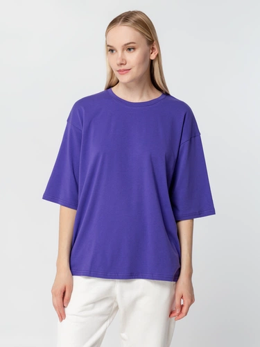 Футболка унисекс оверсайз Street Vibes, фиолетовая Футболка унисекс оверсайз Street Vibes, фиолетовая