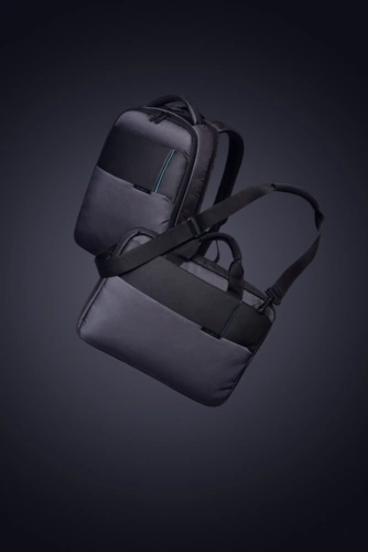 Сумка для ноутбука Qibyte Laptop Bag, темно-серая с черными вставками Сумка для ноутбука Qibyte Laptop Bag, темно-серая с черными вставками