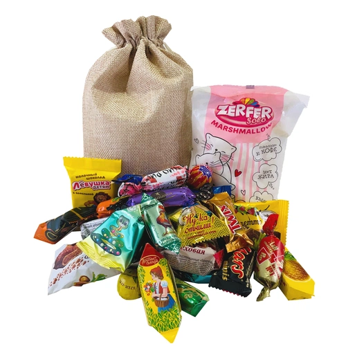 Набор Candyland в мешке, бежевый Набор Candyland в мешке, бежевый