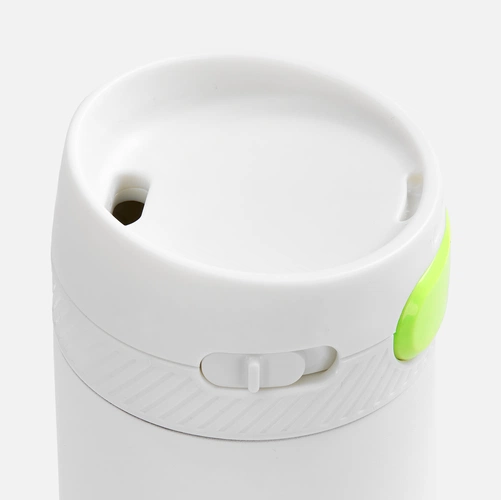 Термостакан X1 с цветной кнопкой, белый с желтым Термостакан X1 с цветной кнопкой, белый с желтым