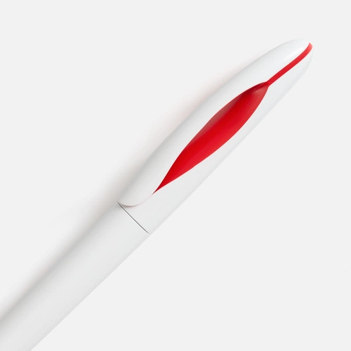 Ручка шариковая Nave, белая с красным Ручка шариковая Nave, белая с красным