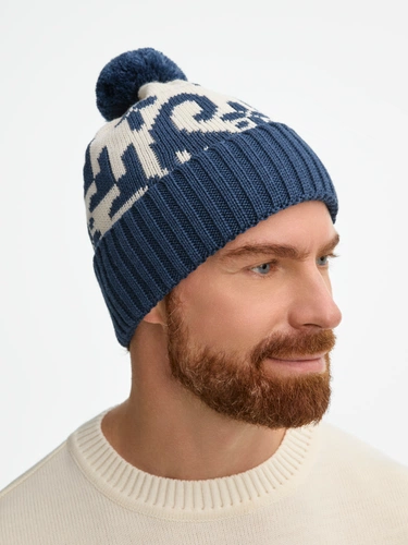 Шапка Wintertude, синяя с белым Шапка Wintertude, синяя с белым