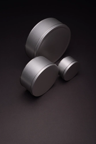 Коробка Pragmax S, круглая, серебристая Коробка Pragmax S, круглая, серебристая