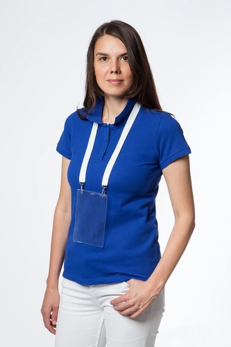 Лента для бейджа с 2 карабинами Carabine Duo, белая Лента для бейджа с 2 карабинами Carabine Duo, белая