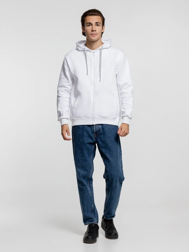 Толстовка на молнии с капюшоном Siverga Heavy, белая (белоснежная) Толстовка на молнии с капюшоном Siverga Heavy, белая (белоснежная)