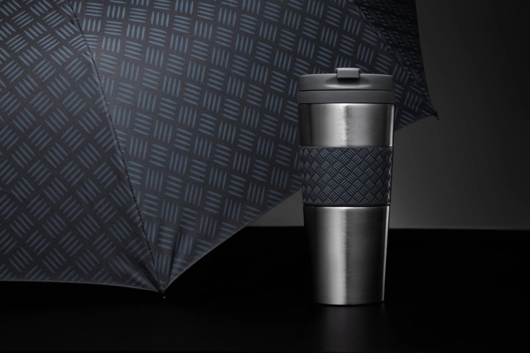 Зонт складной Hard Work, серый Зонт складной Hard Work, серый