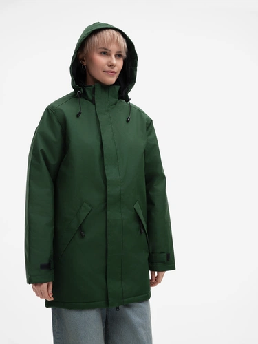Куртка на стеганой подкладке Robyn, темно-зеленая Куртка на стеганой подкладке Robyn, темно-зеленая