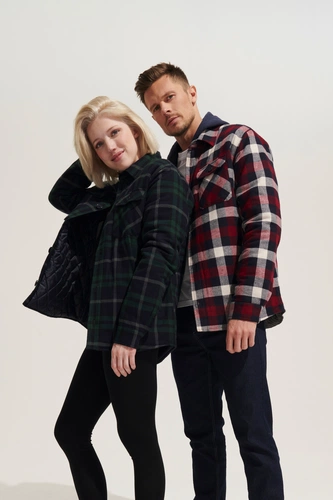 Куртка-рубашка оверсайз унисекс Noah, темно-зеленая Куртка-рубашка оверсайз унисекс Noah, темно-зеленая