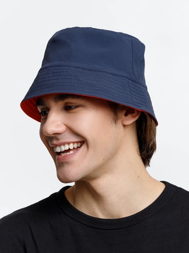 Панама Nylon двусторонняя, темно-синяя с красным Панама Nylon двусторонняя, темно-синяя с красным