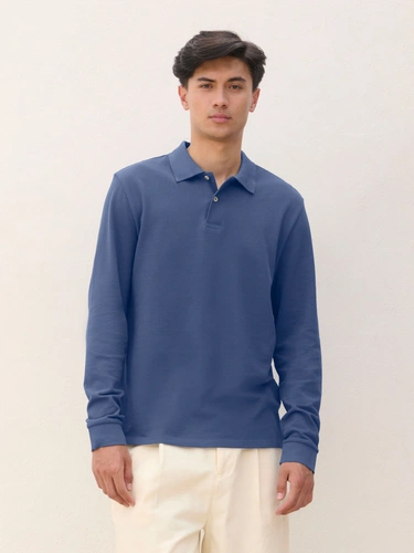 Рубашка поло унисекс с длинным рукавом Pacific LSL, ярко-синяя (royal) Рубашка поло унисекс с длинным рукавом Pacific LSL, ярко-синяя (royal)