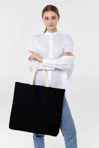 Холщовая сумка Shelty, черная Холщовая сумка Shelty, черная