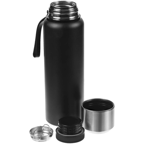 Термос с ситечком Hoffell, черный Термос с ситечком Hoffell, черный