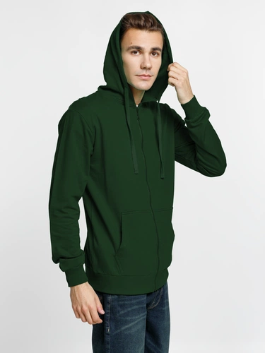 Толстовка на молнии с капюшоном Siverga 2.0, темно-зеленая Толстовка на молнии с капюшоном Siverga 2.0, темно-зеленая