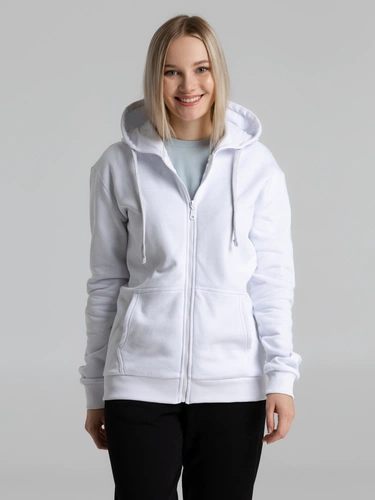 Толстовка на молнии с капюшоном Siverga Heavy 2.0, белая Толстовка на молнии с капюшоном Siverga Heavy 2.0, белая