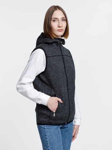 Жилет с капюшоном унисекс Gotland, черный Жилет с капюшоном унисекс Gotland, черный