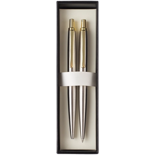 Набор из механического карандаша и ручки Poetica, золотистый Набор из механического карандаша и ручки Poetica, золотистый