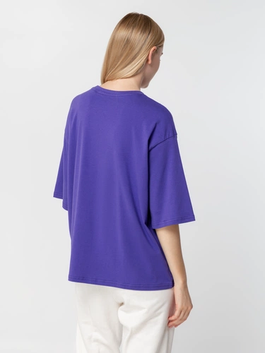 Футболка унисекс оверсайз Street Vibes, фиолетовая Футболка унисекс оверсайз Street Vibes, фиолетовая