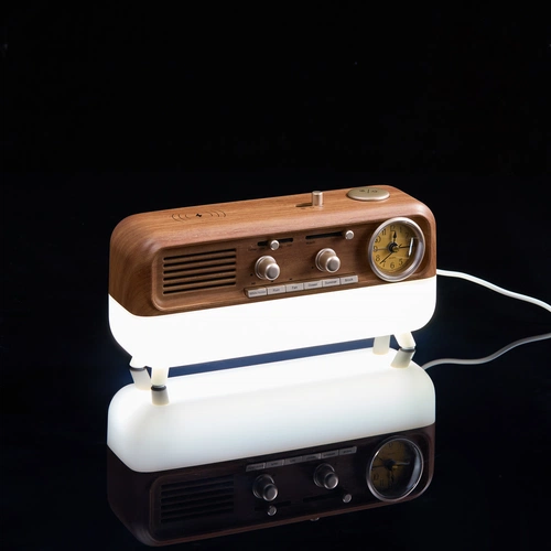 Bluetooth-колонка с беспроводной зарядкой, часами и подсветкой Multiverse, ver.2 Bluetooth-колонка с беспроводной зарядкой, часами и подсветкой Multiverse, ver.2